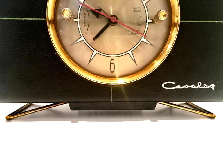 1950s MidCentury Modern Electronic Alarm Clock and Radio by, Crosley