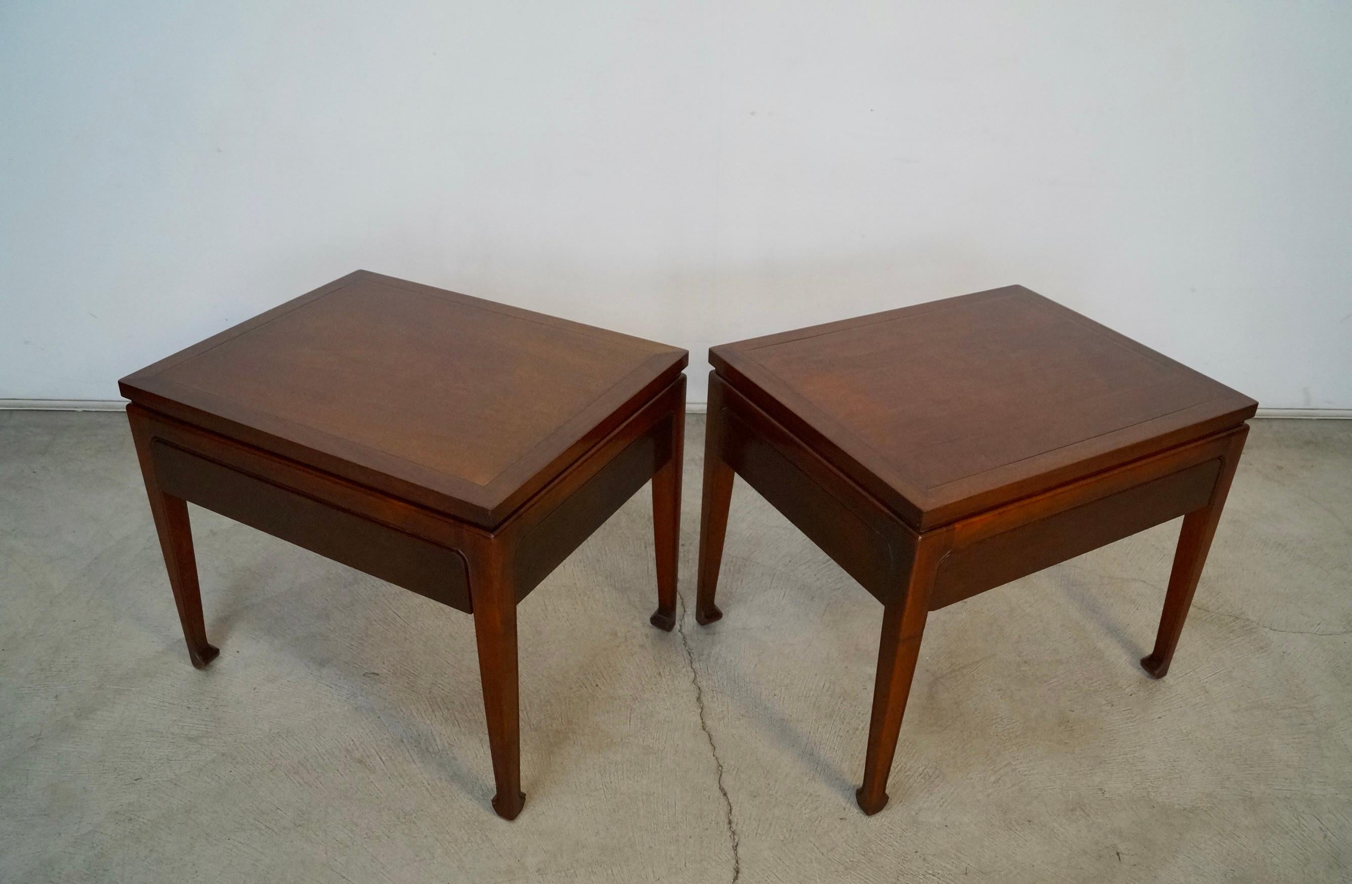 Mid-20th Century 1950's Mid-Century Modern Fine Arts Furniture Nightstands / Side Tables - A Pair