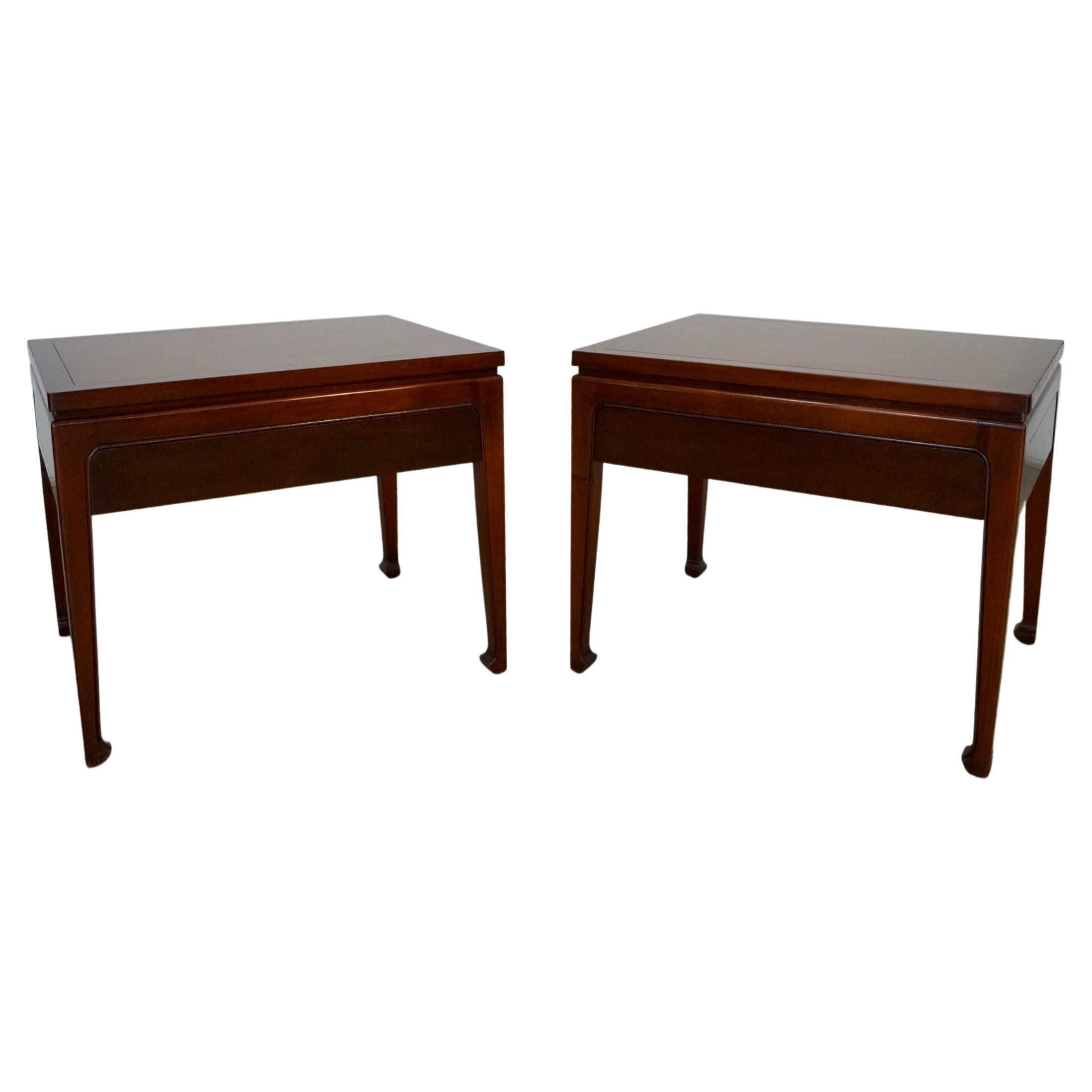 1950's Mid-Century Modern Fine Arts Furniture Nightstands / Side Tables - A Pair