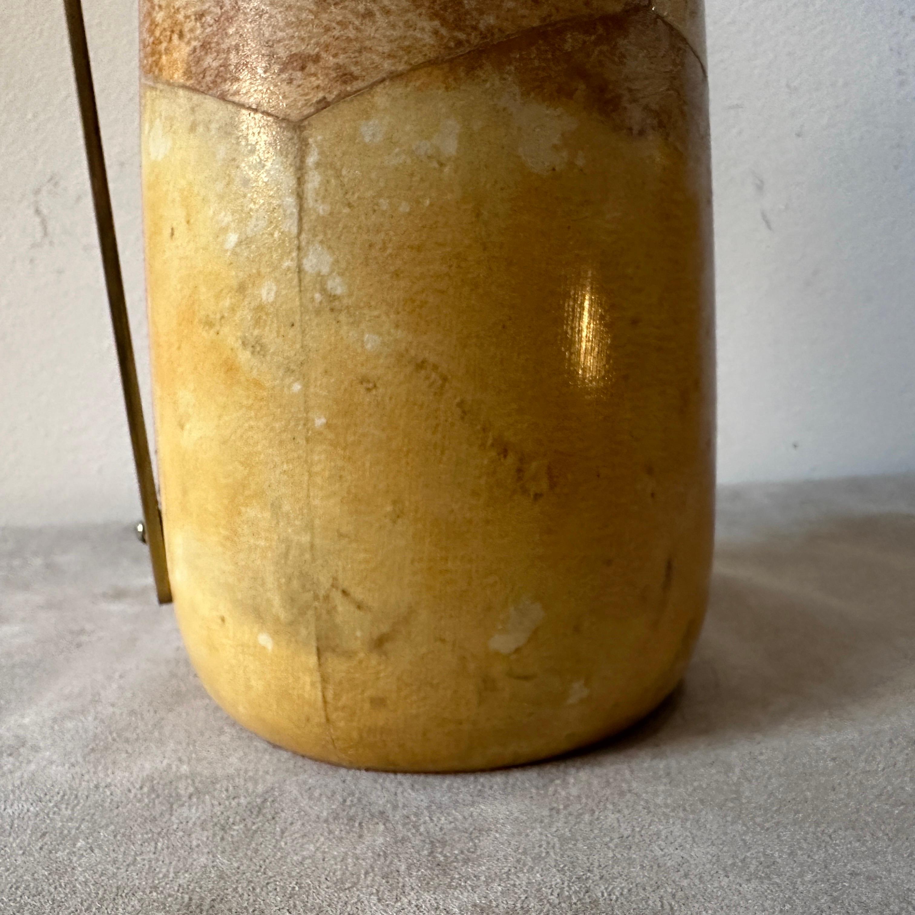 1950s Mid-Century Modern Goatskin and Brass Thermos Carafe by Aldo Tura In Good Condition For Sale In Aci Castello, IT