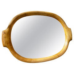 1950s Mid-Century Modern Goatkin and Mirror Tray by Aldo Tura (Plateau en peau de chèvre et miroir)