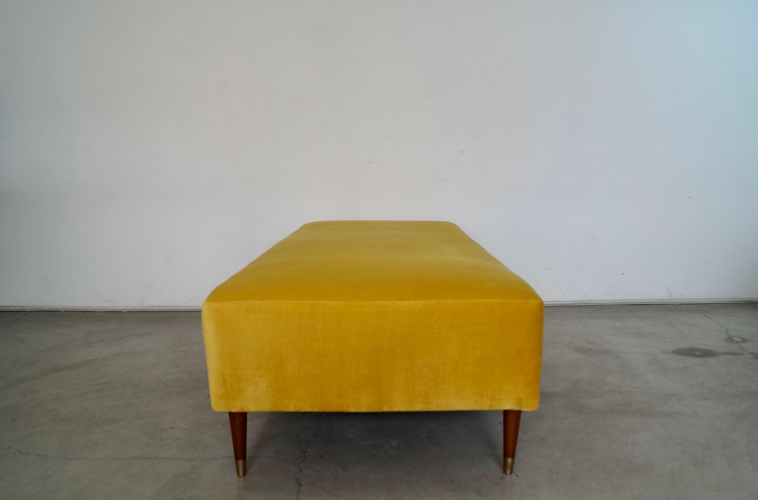 1950's Mid-Century Modern Gold Velvet Daybed - Two Available For Sale 4