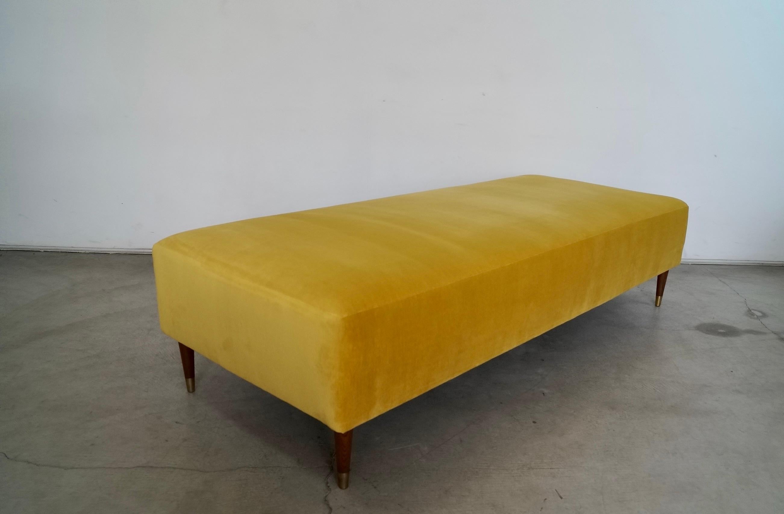 1950's Mid-Century Modern Gold Velvet Daybed - Two Available For Sale 5
