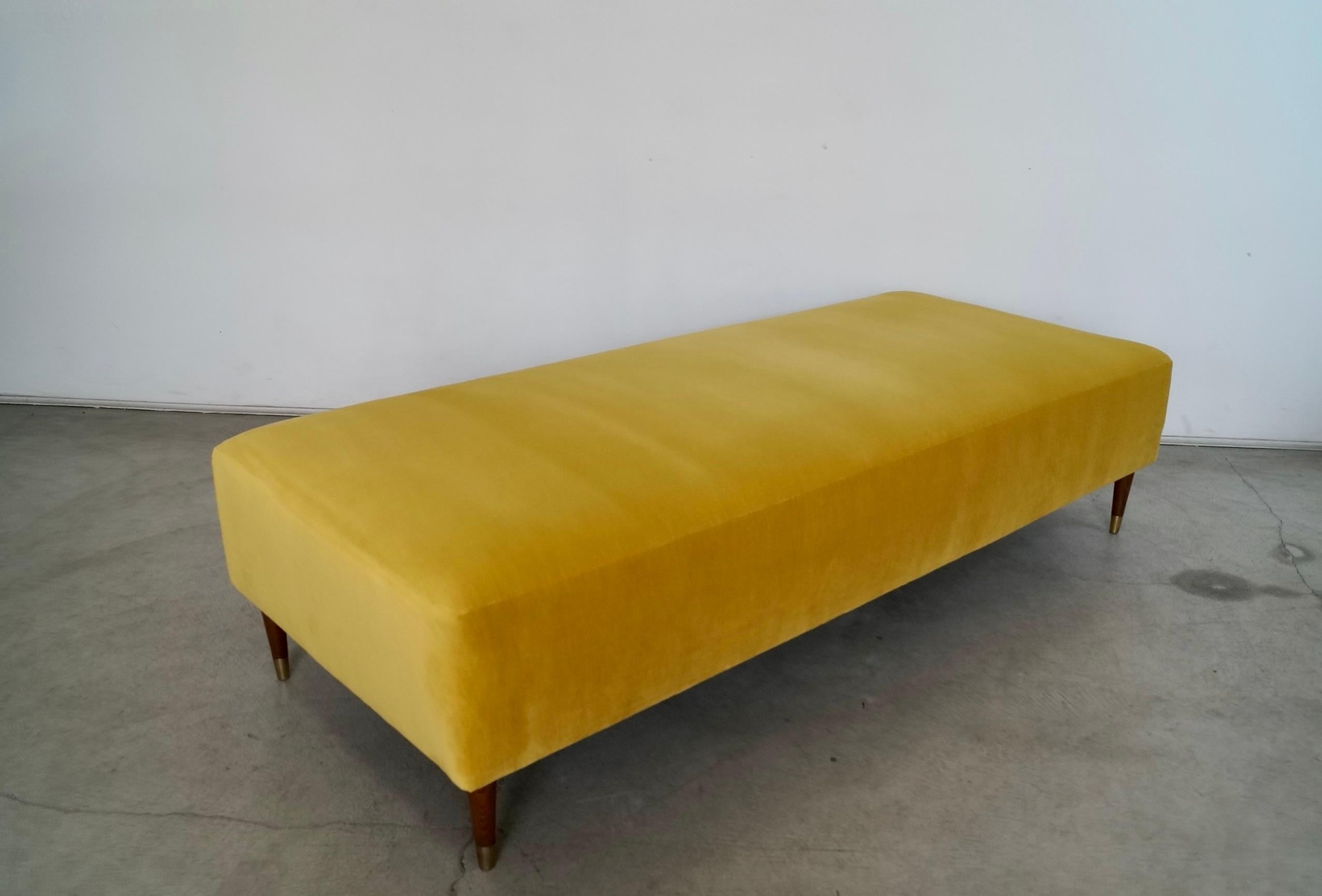 1950's Mid-Century Modern Gold Velvet Daybed - Two Available For Sale 7