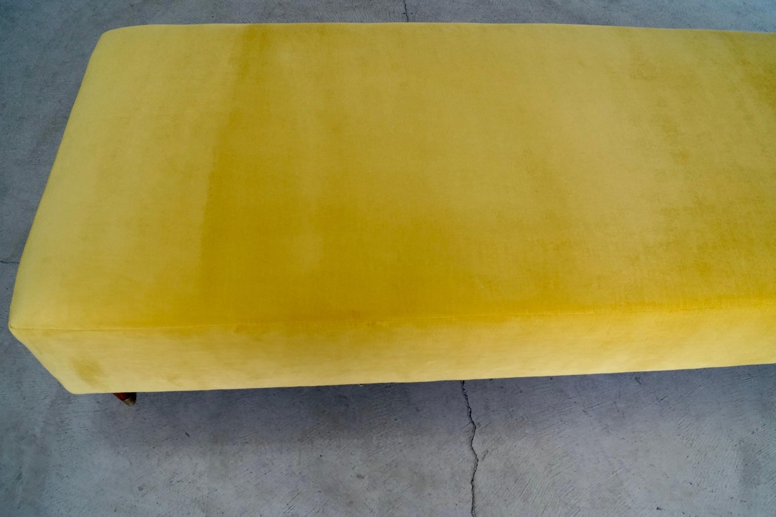 1950's Mid-Century Modern Gold Velvet Daybed - Two Available For Sale 11