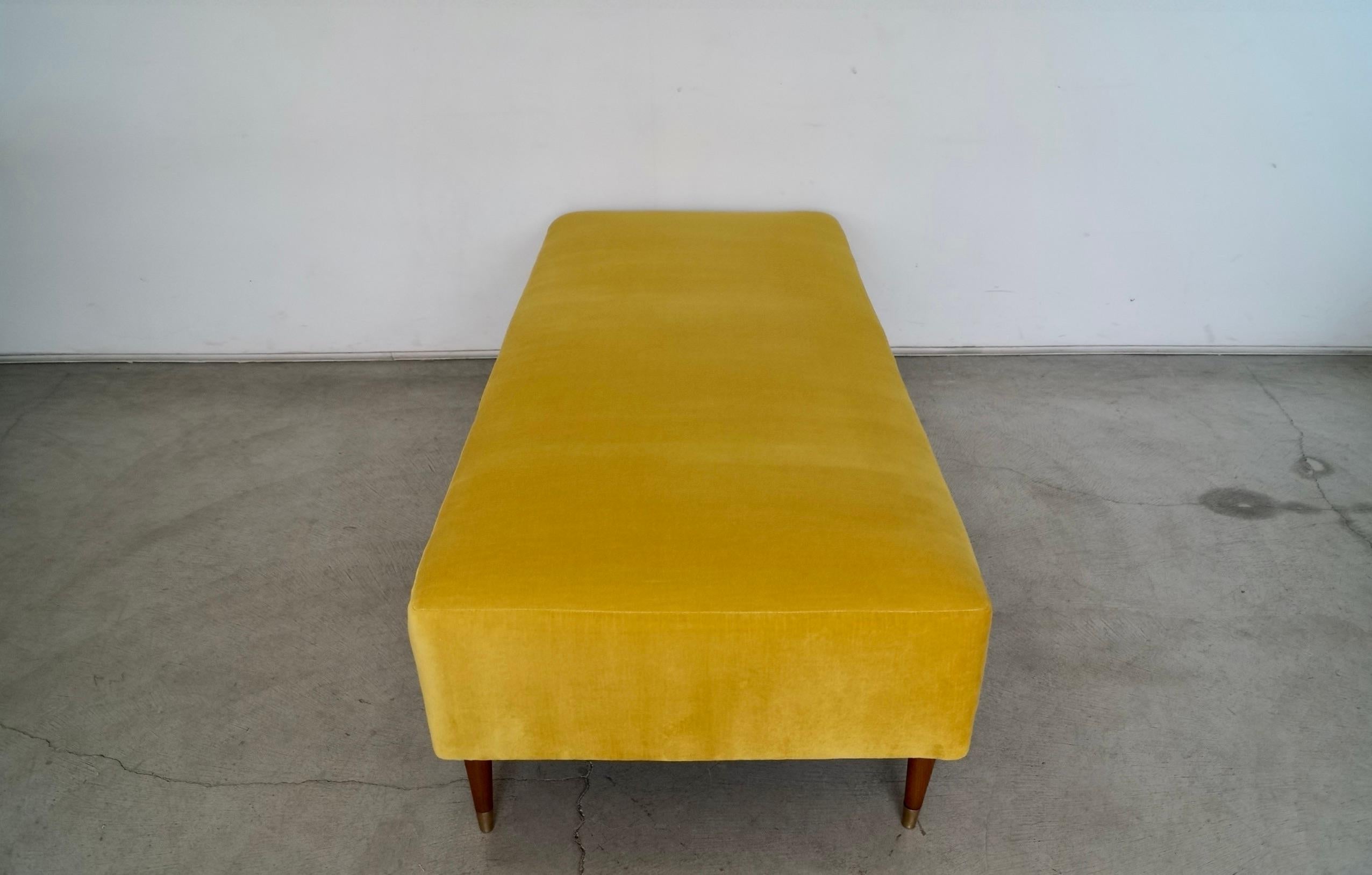 1950's Mid-Century Modern Gold Velvet Daybed - Two Available For Sale 3