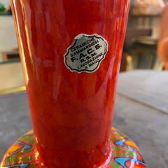 1950s Mid-Century Modern Hand-Painted Ceramic San Marino Vase