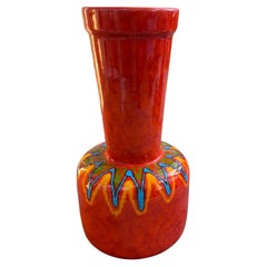1950s Mid-Century Modern Hand-Painted Ceramic San Marino Vase