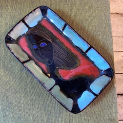 Vide-Poche en céramique peinte à la main de style mi-siècle moderne des années 1950 par Mari &amp; C. Deruta