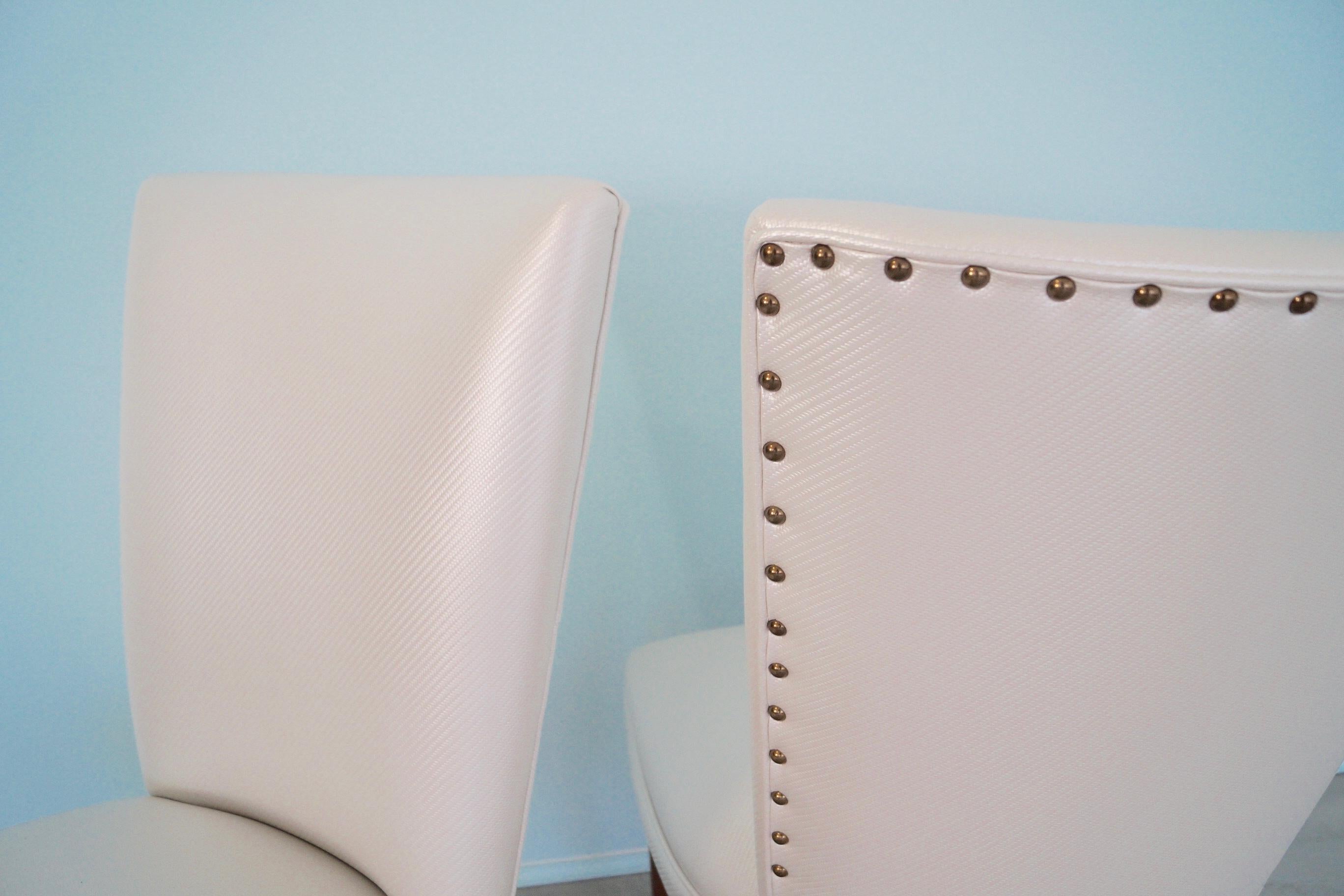 1950's Mid-Century Modern Hollywood Regency Dining Chairs - Set of 4 3