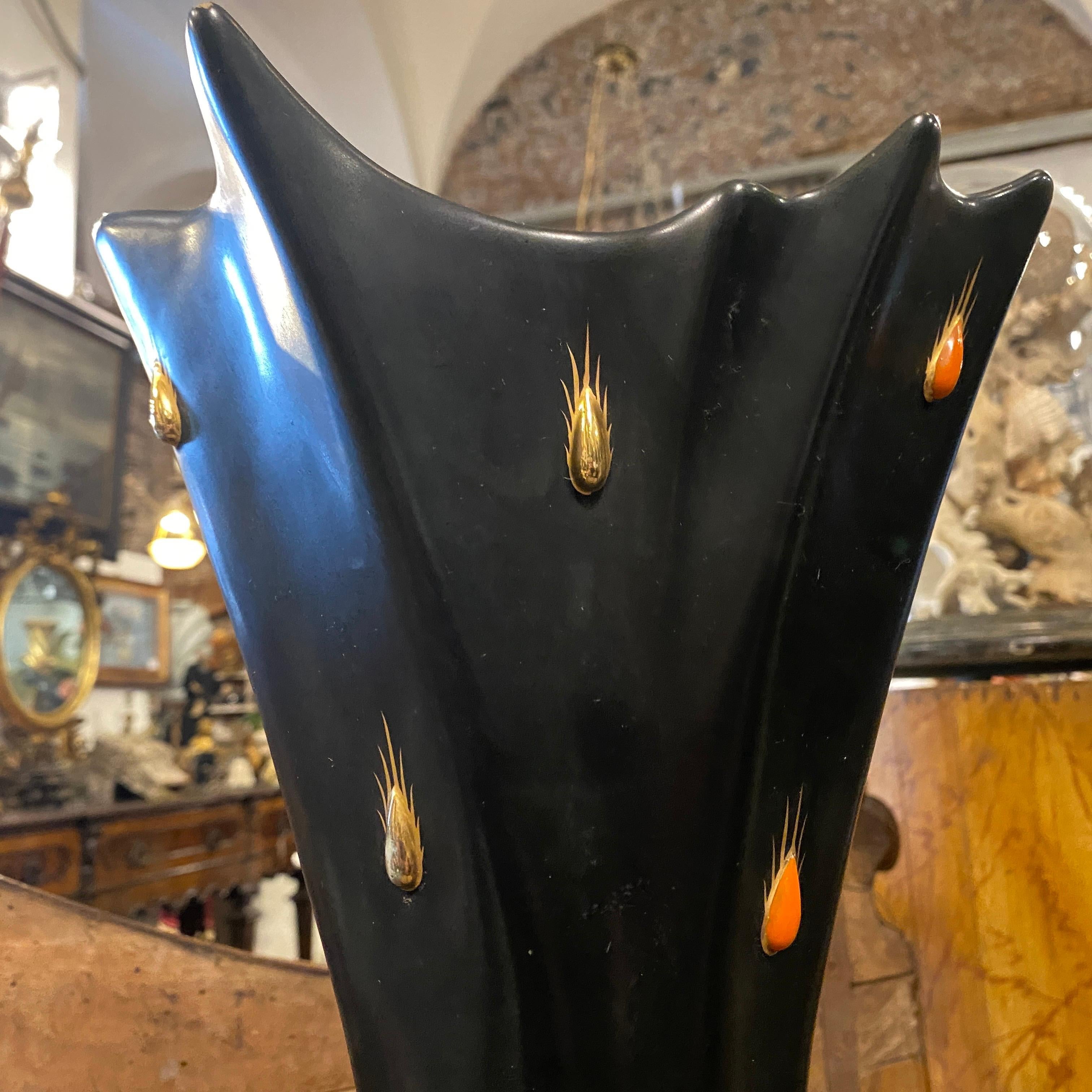 1950s Mid-Century Modern Huge Ceramic Italian Vase by Rometti Umbertide 2