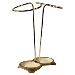 1950s Mid-Century Modern Iron & Brass Umbrella Stand Holder Carl Auböck Style