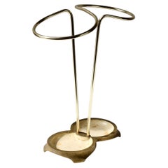 1950s Mid-Century Modern Iron & Brass Umbrella Stand Holder Carl Auböck Style