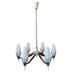 Lustre italien moderne mi-siècle des années 1950 dans le style d'Arredoluce