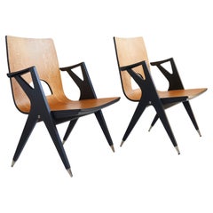 1950s mid-century Modern Italian Lounge Chair attributed to Ico Parisi