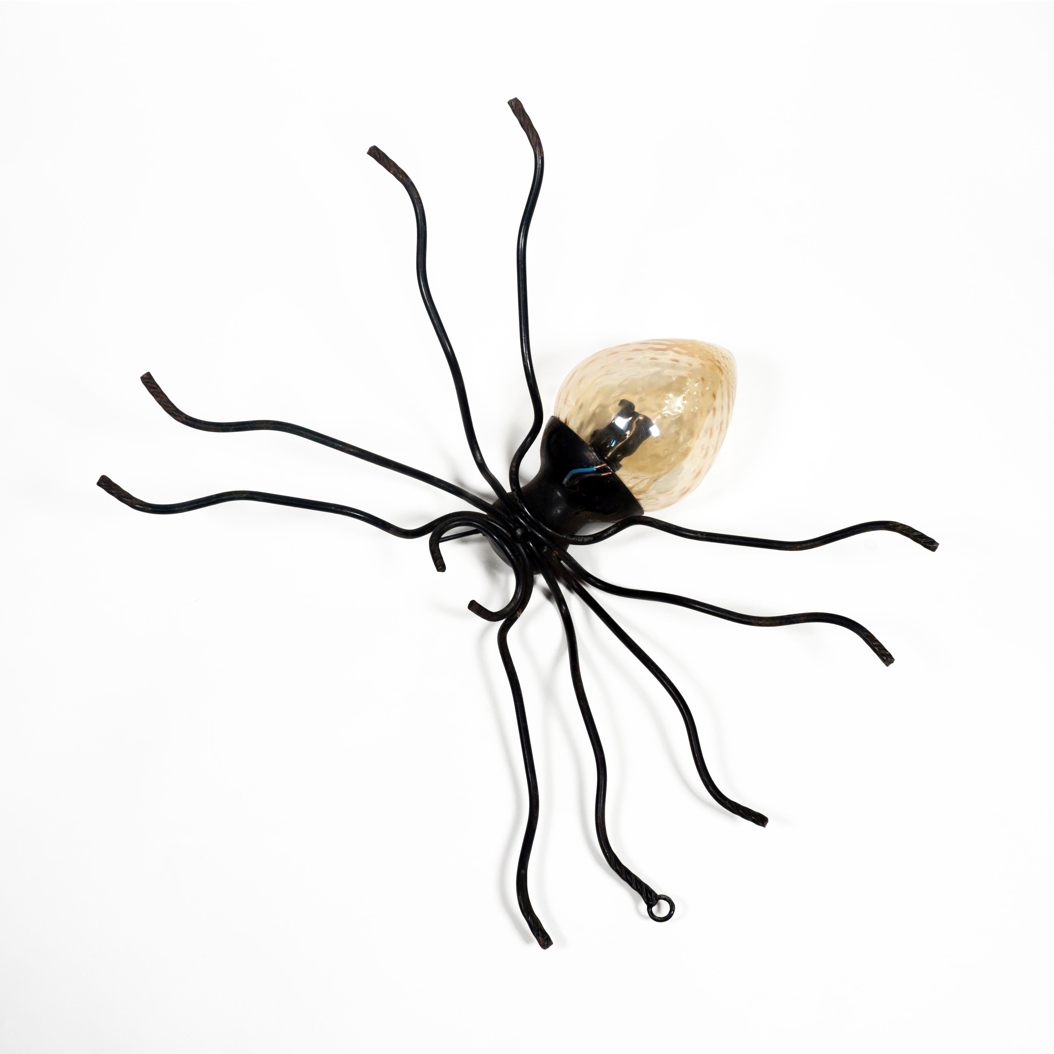 1960s Mid-Century Modern Italienisch Murano Glas Spider Wandleuchte Sconce im Angebot 5
