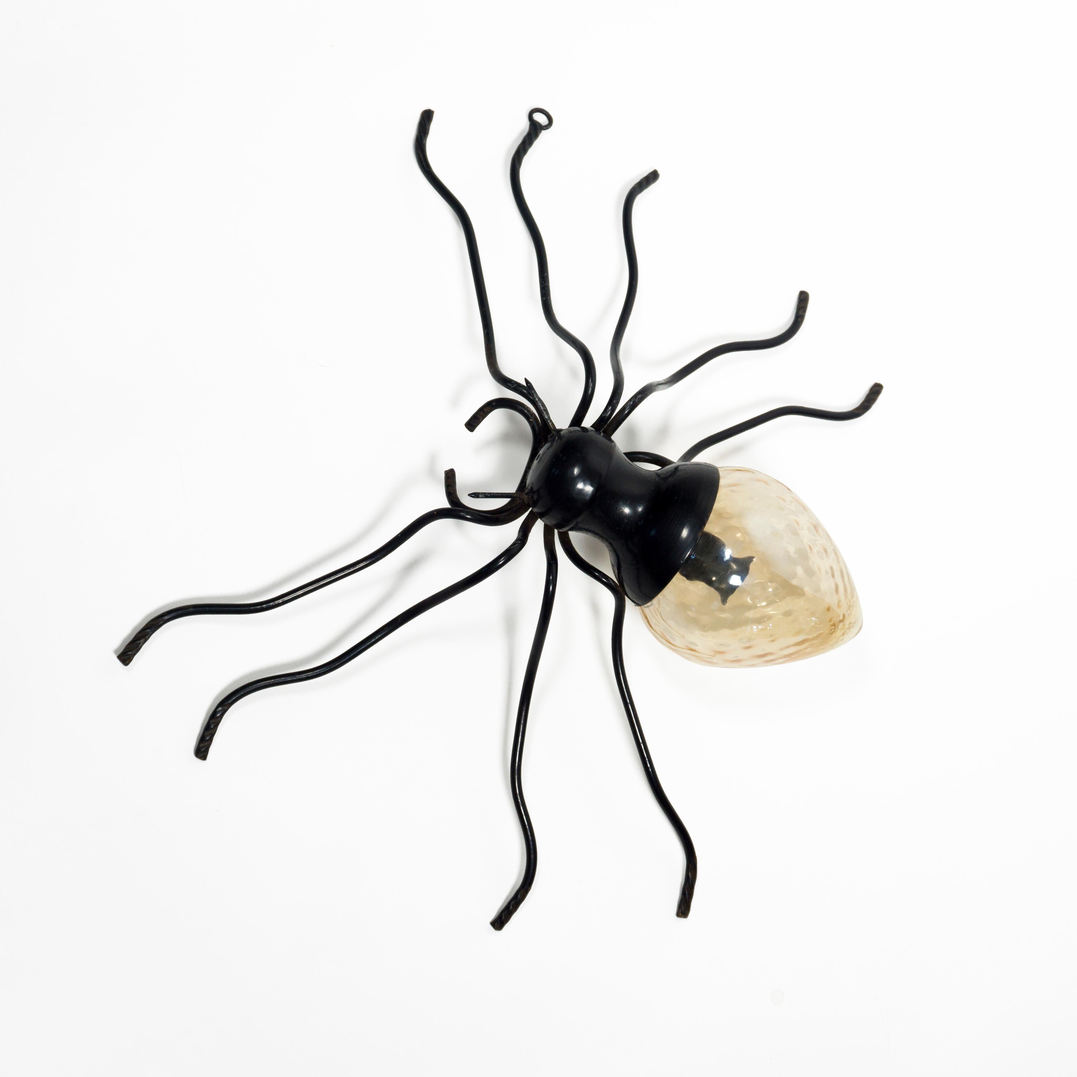 1960s Mid-Century Modern Italienisch Murano Glas Spider Wandleuchte Sconce (Metall) im Angebot