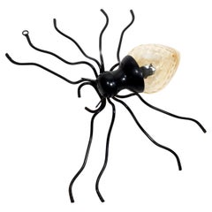 1960s Mid-Century Modern Italian Murano Glass Spider Wall Lamp Sconce