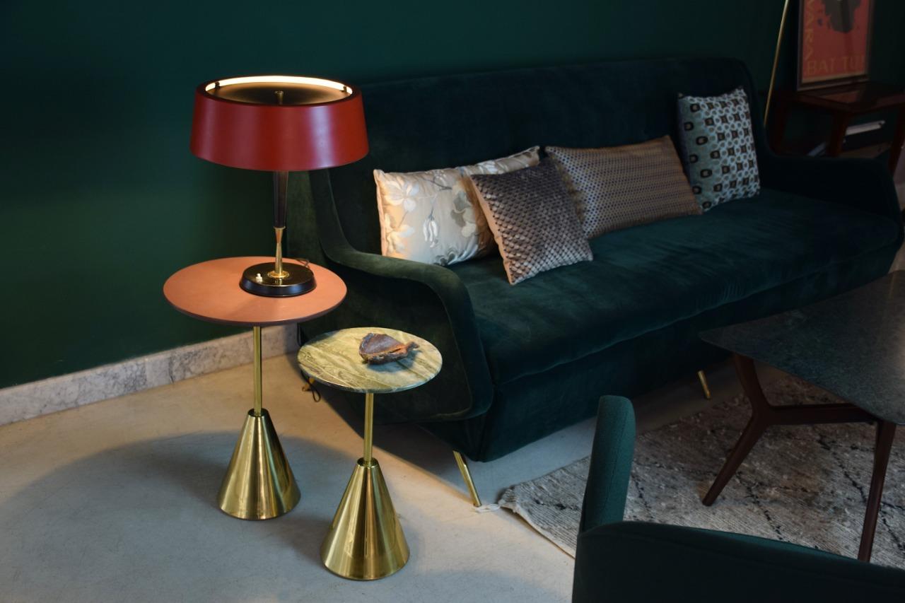 20th Century 1950s Mid-Century Modern Italian Oscar Torlasco Brass Table Lamp