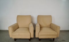 Paire de chaises longues de style Jens Risom des années 1950, modernes au milieu du siècle dernier