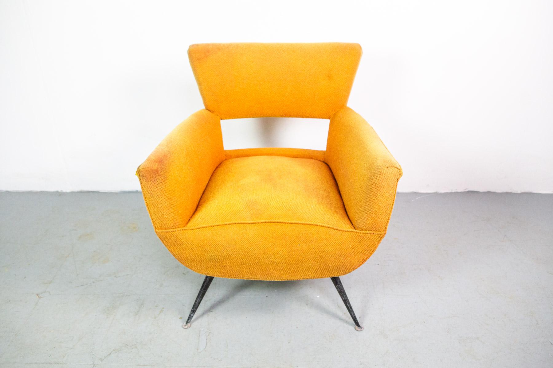 American 1950s Mid-Century Modern Lounge Armchair by Henry Glass