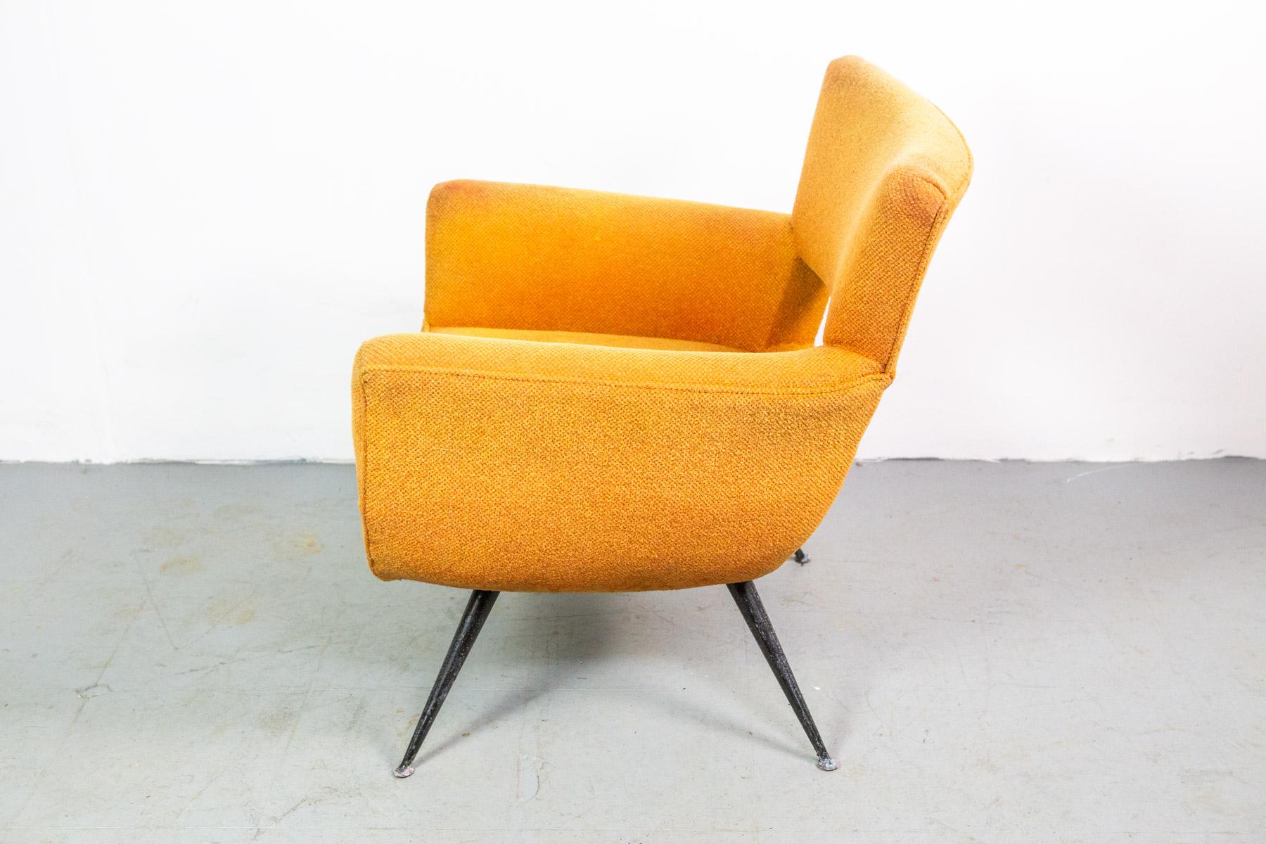 1950s Mid-Century Modern Lounge Armchair by Henry Glass In Fair Condition In Berlin, DE