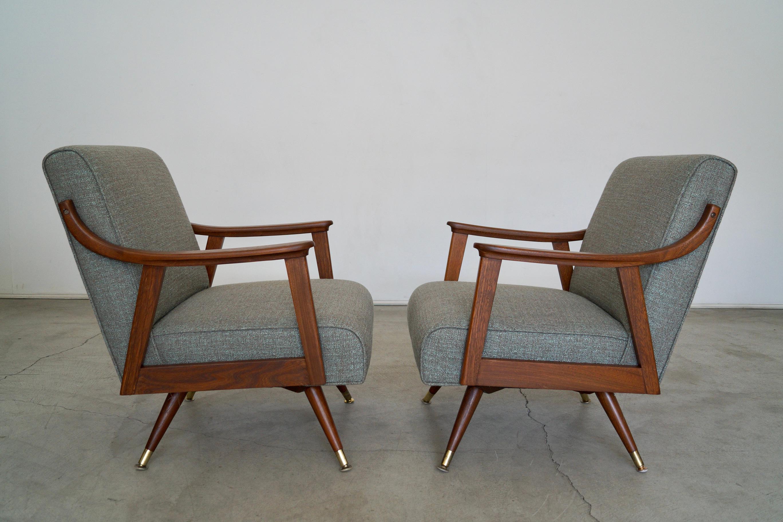 1950's Mid-Century Modern Lounge Chairs, a Pair 4