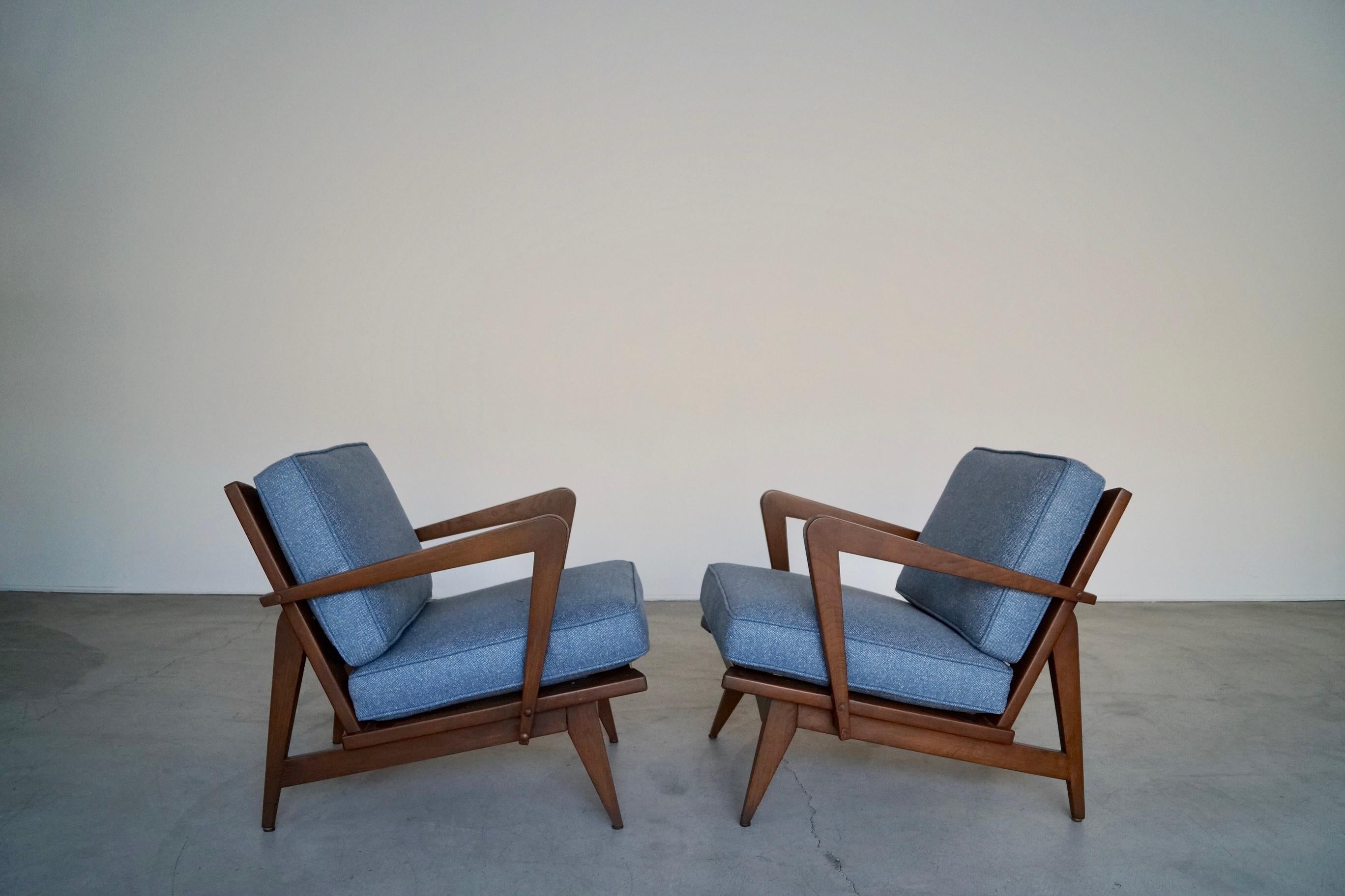 1950's Mid-Century Modern Lounge Chairs - a Pair 5