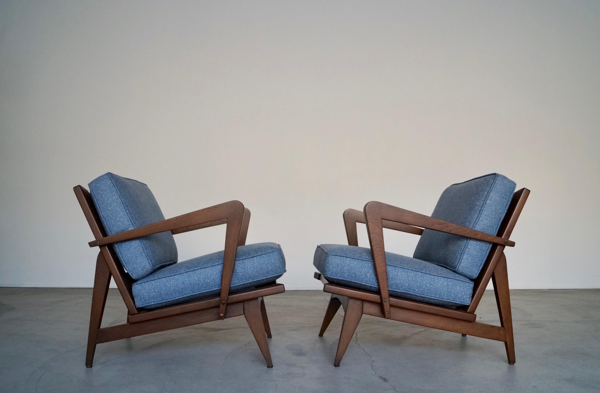 1950's Mid-Century Modern Lounge Chairs - a Pair 6