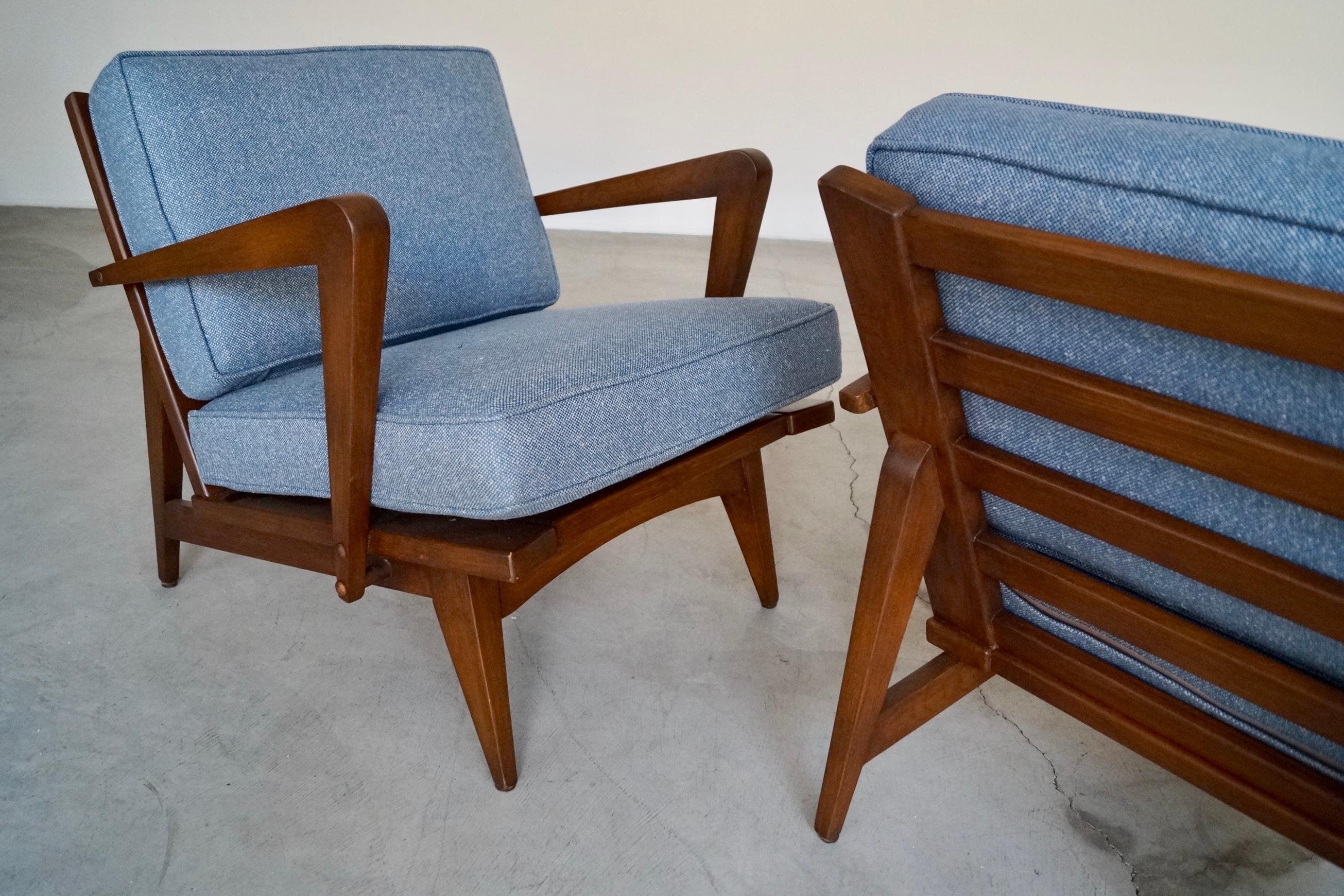 1950's Mid-Century Modern Lounge Chairs - a Pair 14