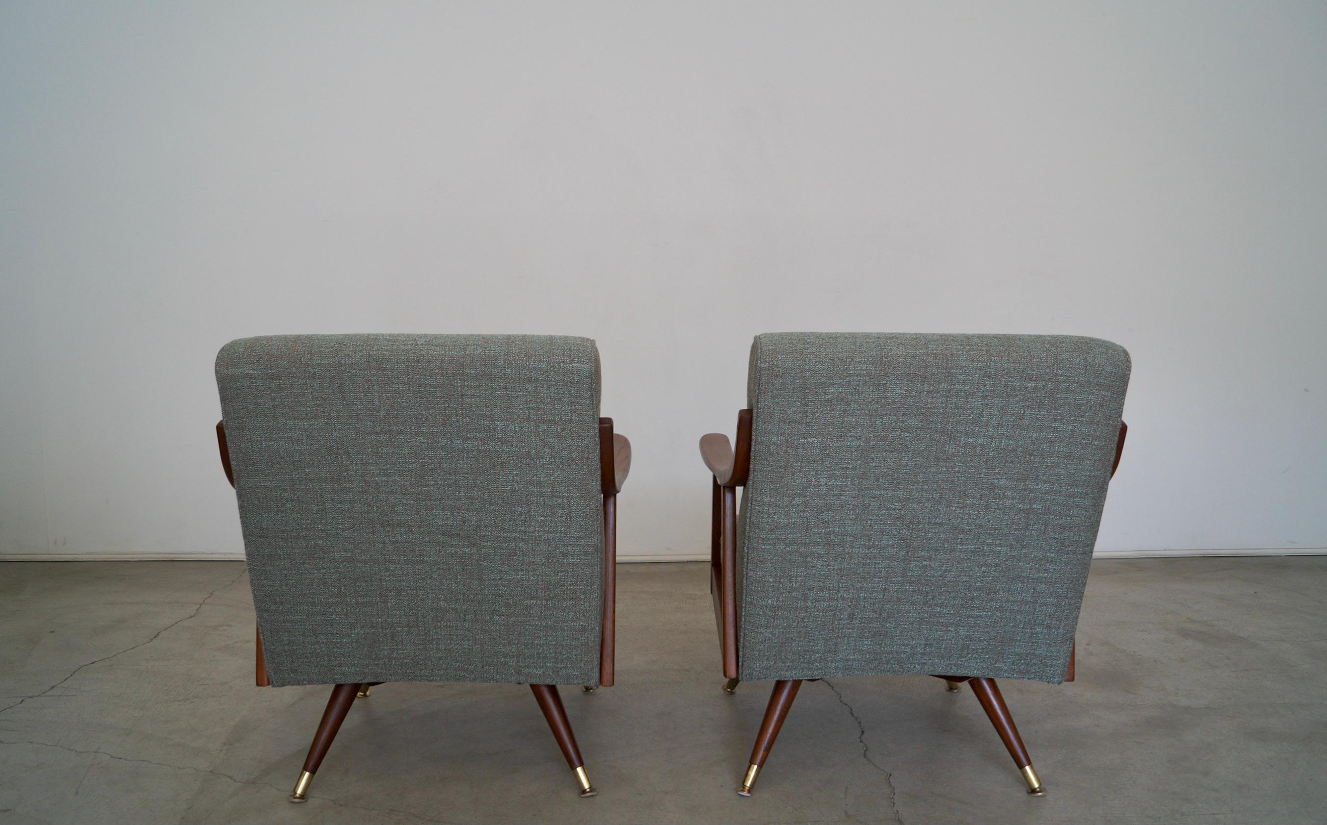 1950's Mid-Century Modern Lounge Chairs, a Pair 1
