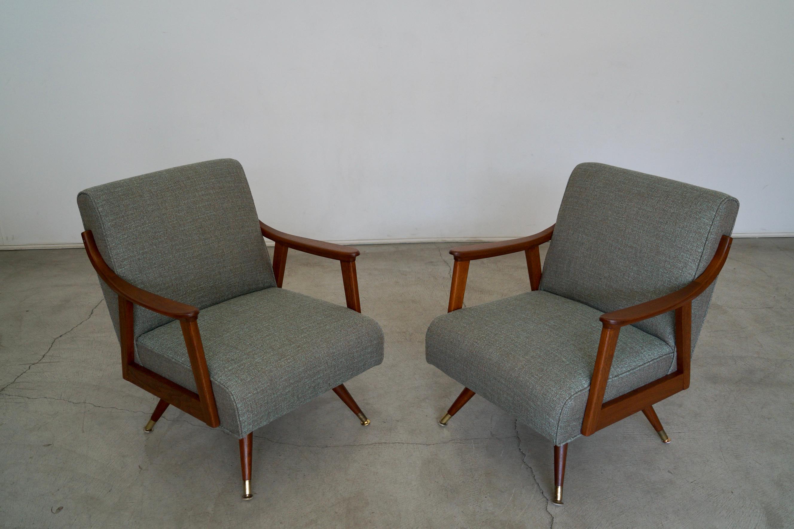 1950's Mid-Century Modern Lounge Chairs, a Pair 2