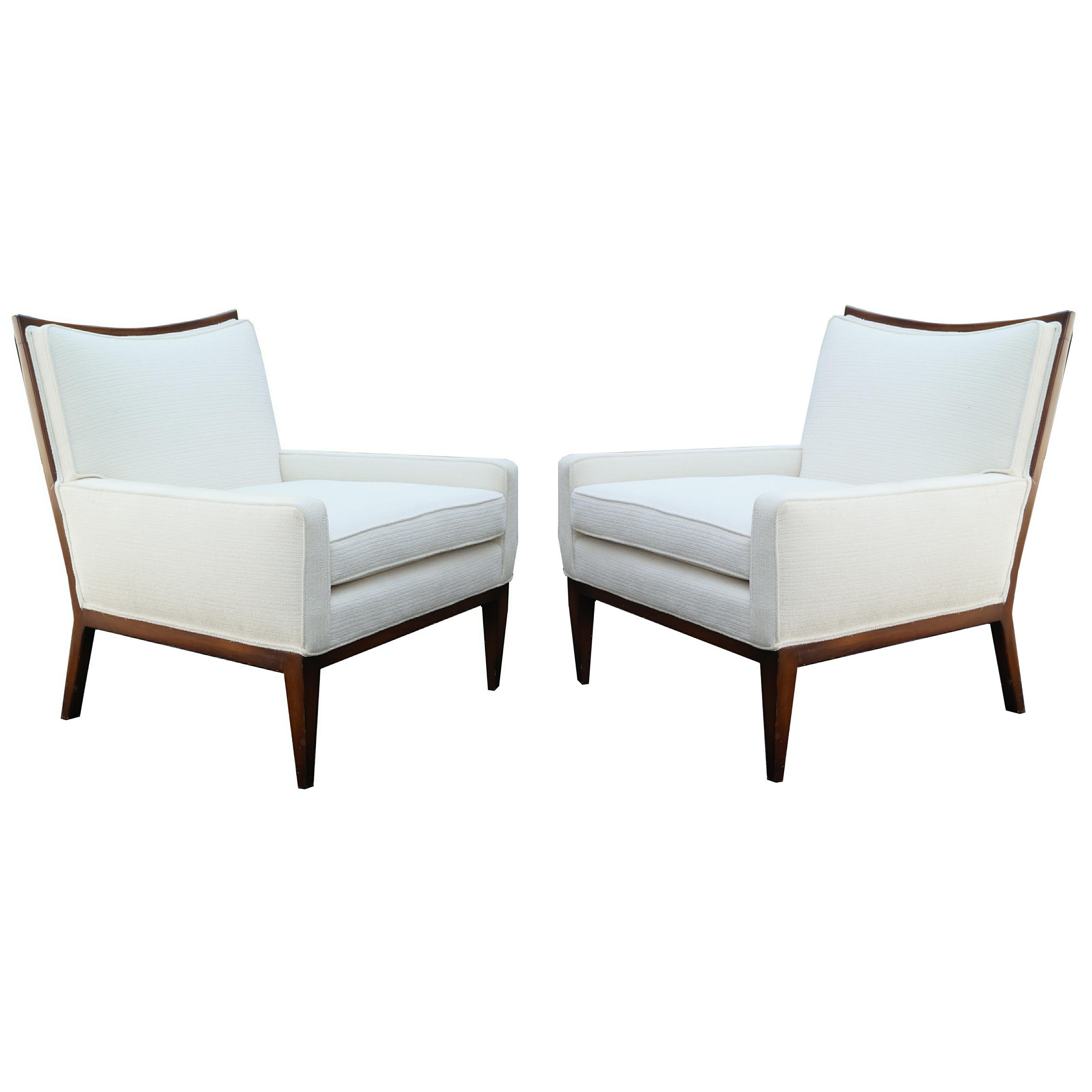 Upholstery 1950's Mid-Century Modern Lounge Chairs Manner of Paul McCobb