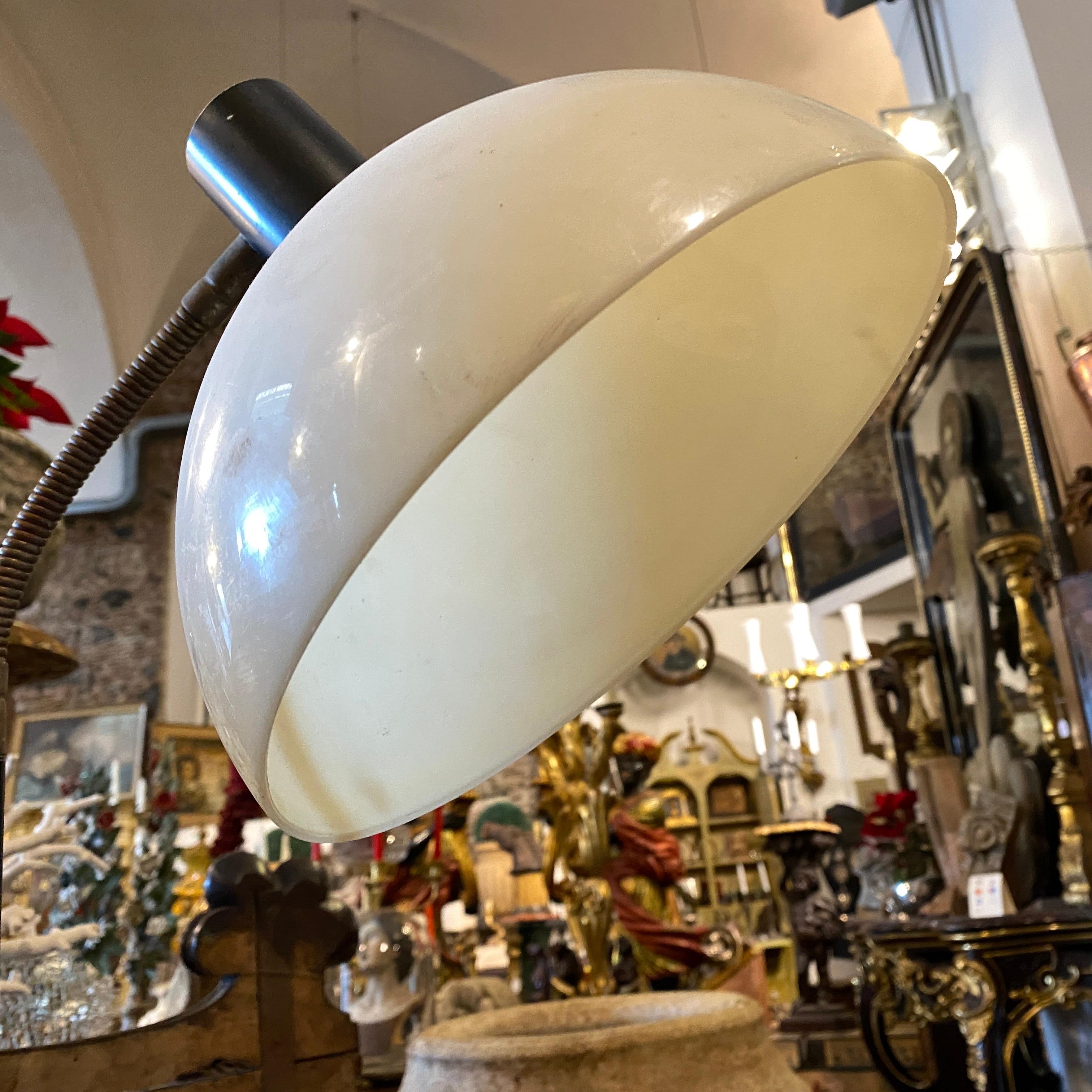 20th Century 1950s Mid-Century Modern Marble and Plexiglass Italian Table Lamp by Stilux