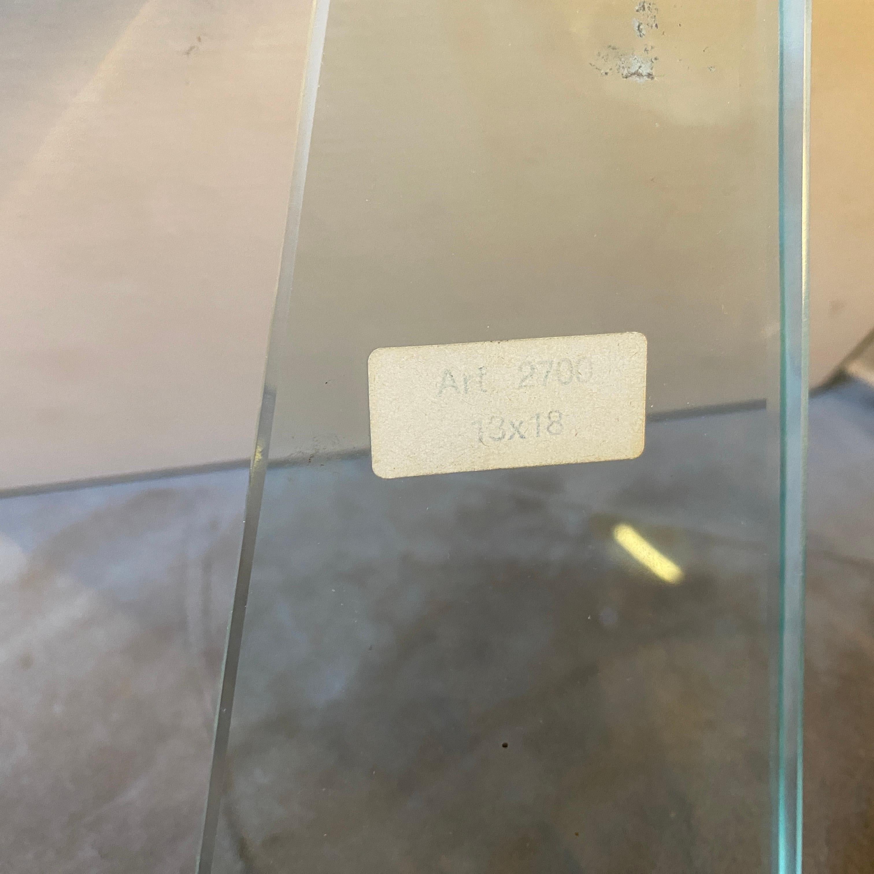 Portarretratos de cristal espejado moderno de mediados de siglo de 1950 de Fontana Arte Hecho a mano en venta