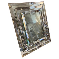 Vintage 1950s Mid-Century Modern Mirrored Glass Picture Frame by Fontana Arte