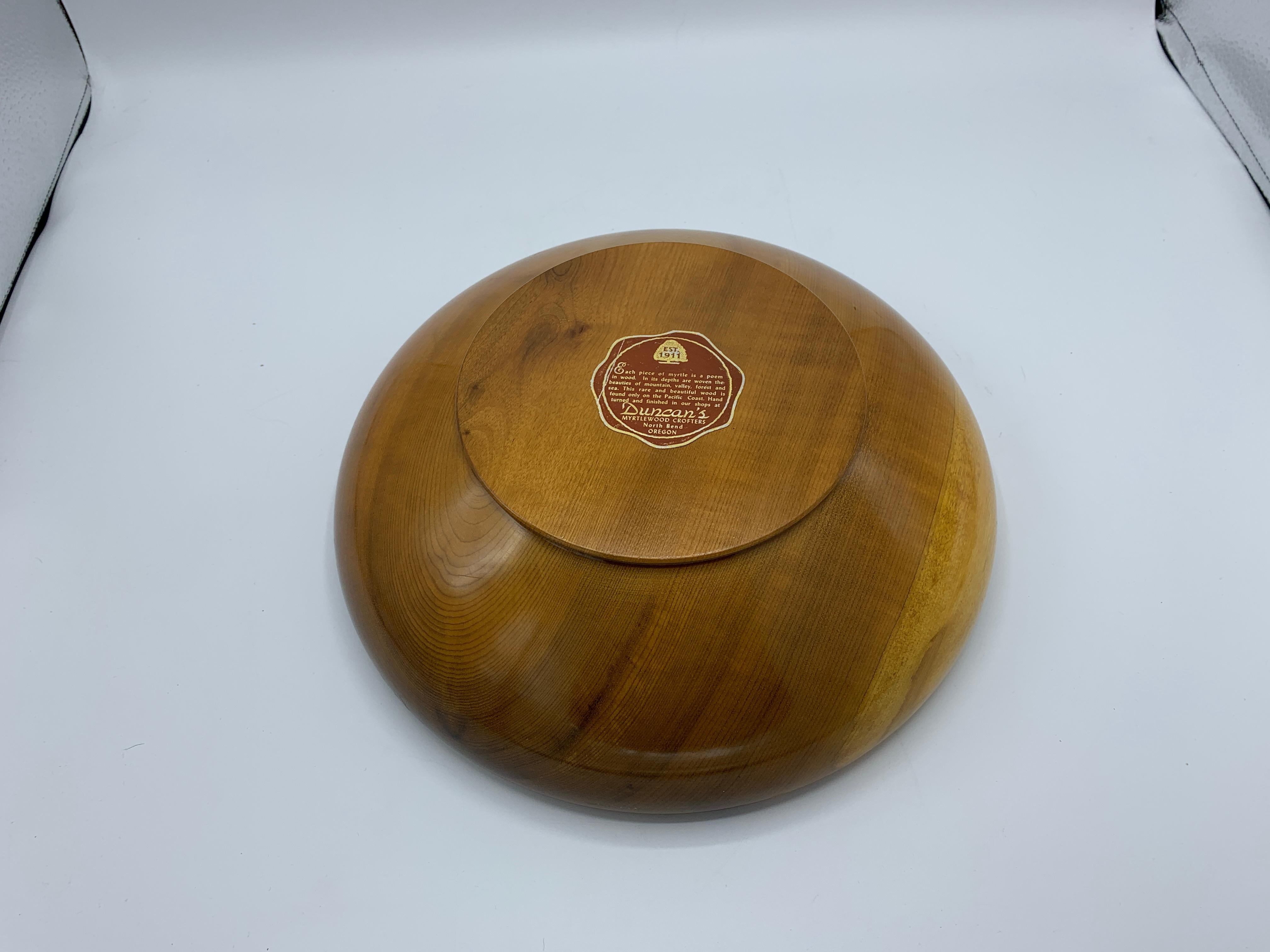 20th Century 1950s Mid-Century Modern Myrtlewood Bowl For Sale