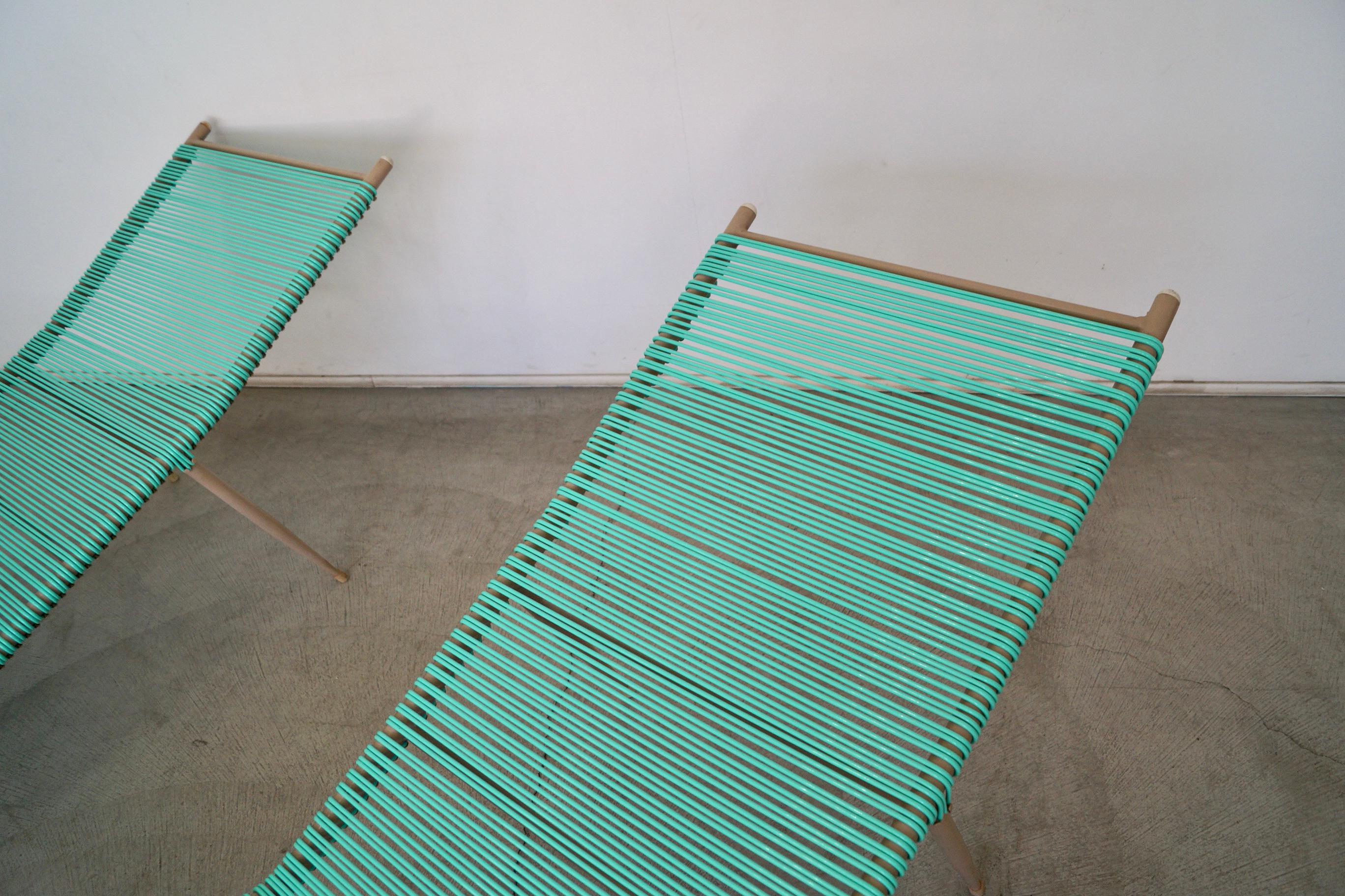 1950's Mid-Century Modern Patio POOL Chaise Lounge Chairs, a Pair 5