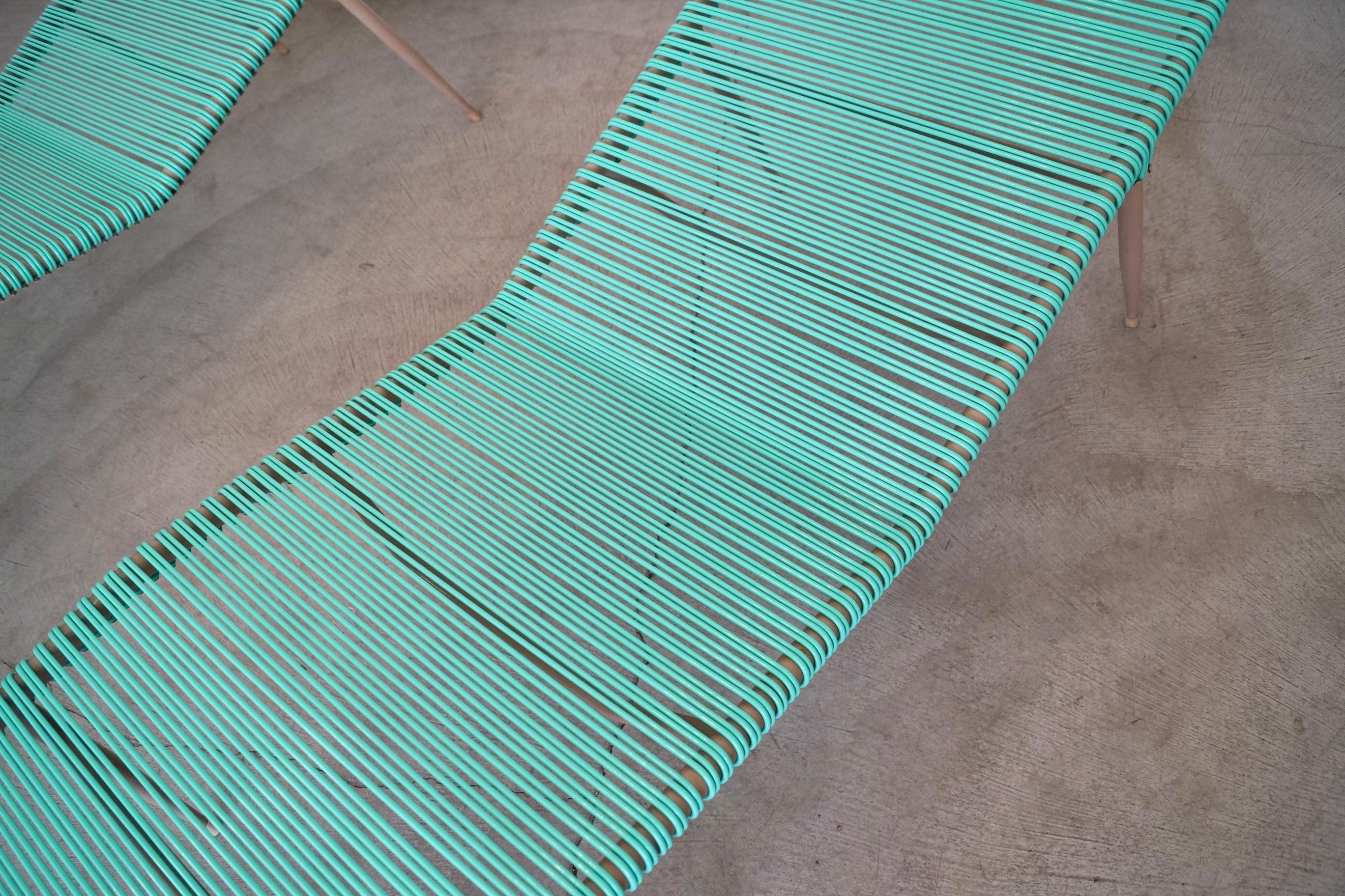 1950's Mid-Century Modern Patio POOL Chaise Lounge Chairs, a Pair 6