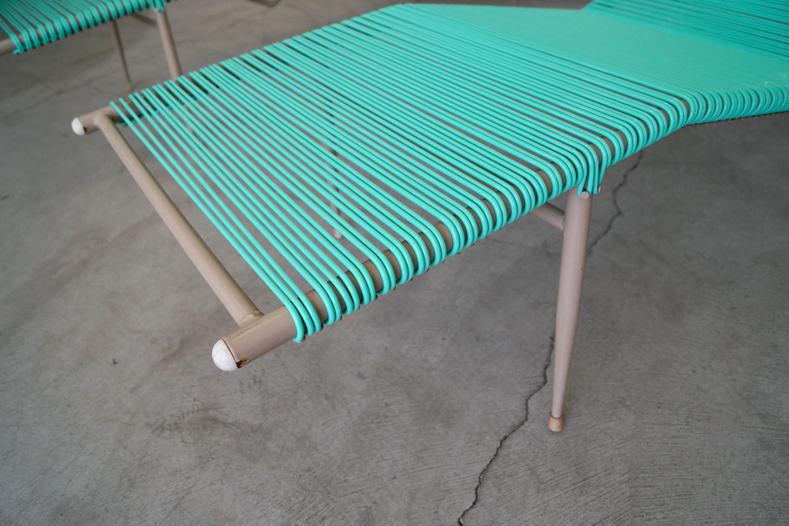 1950's Mid-Century Modern Patio POOL Chaise Lounge Chairs, a Pair 7