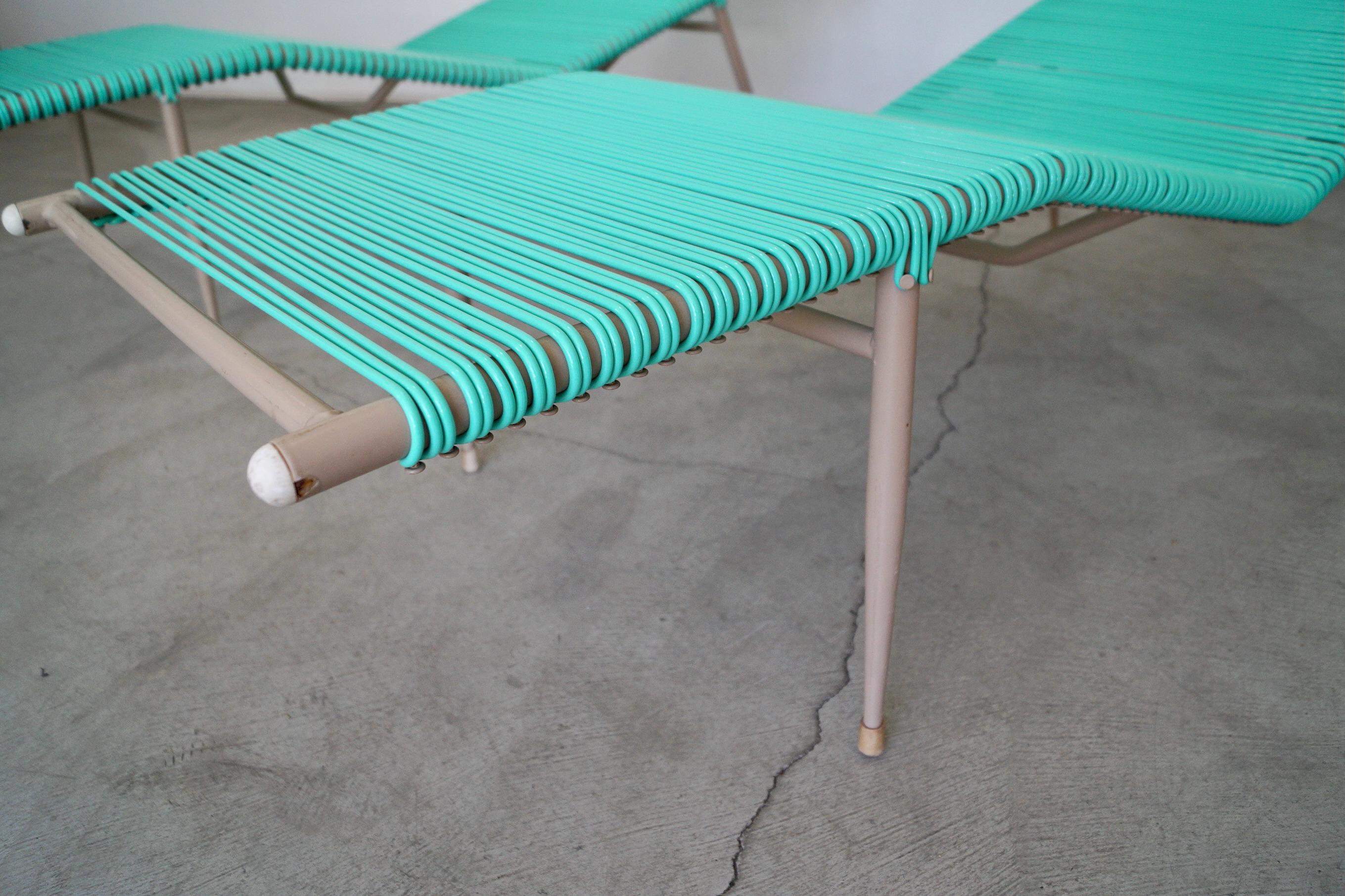 1950's Mid-Century Modern Patio POOL Chaise Lounge Chairs, a Pair 8