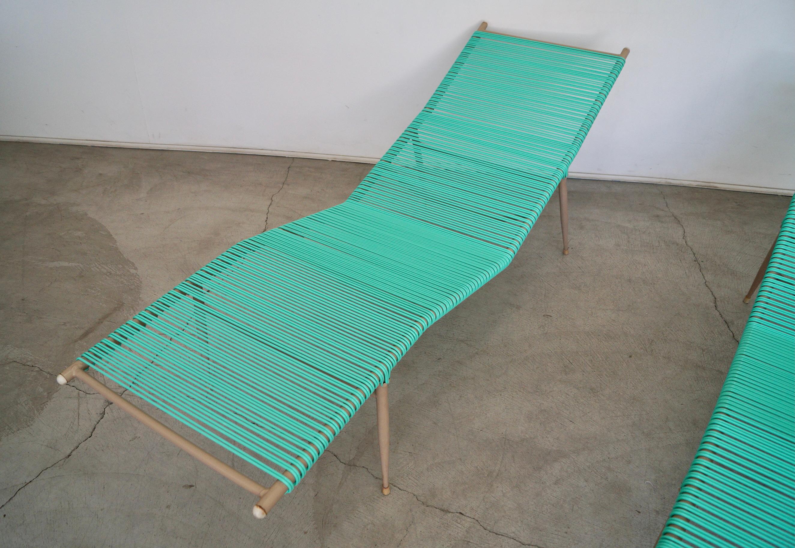 1950's Mid-Century Modern Patio POOL Chaise Lounge Chairs, a Pair 11