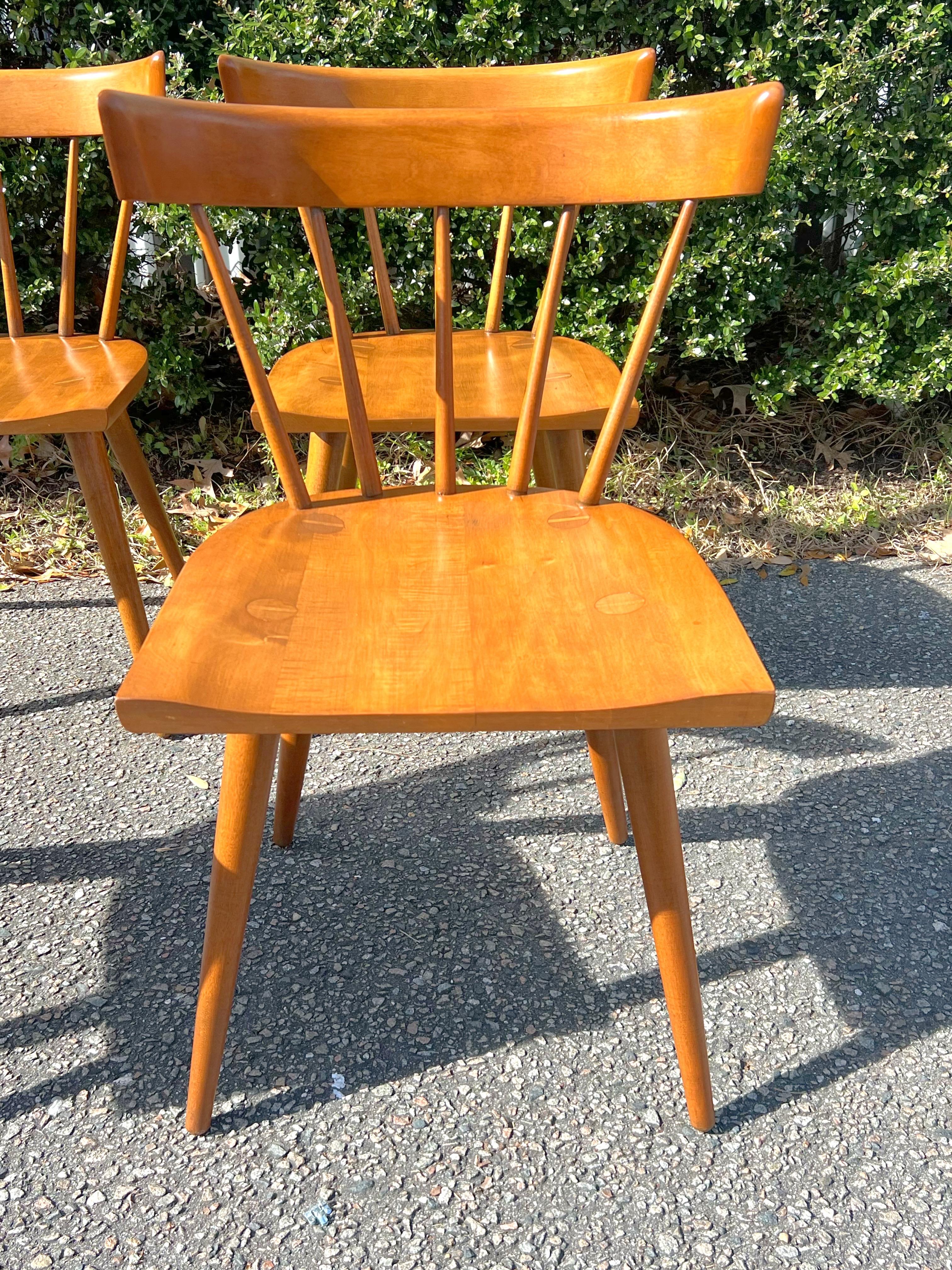 1950s Mid-Century Modern Paul McCobb Planner for Group Dining Chairs In Good Condition For Sale In Charleston, SC