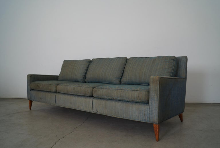 Fabric 1950's Mid-Century Modern Paul McCobb Sofa For Sale