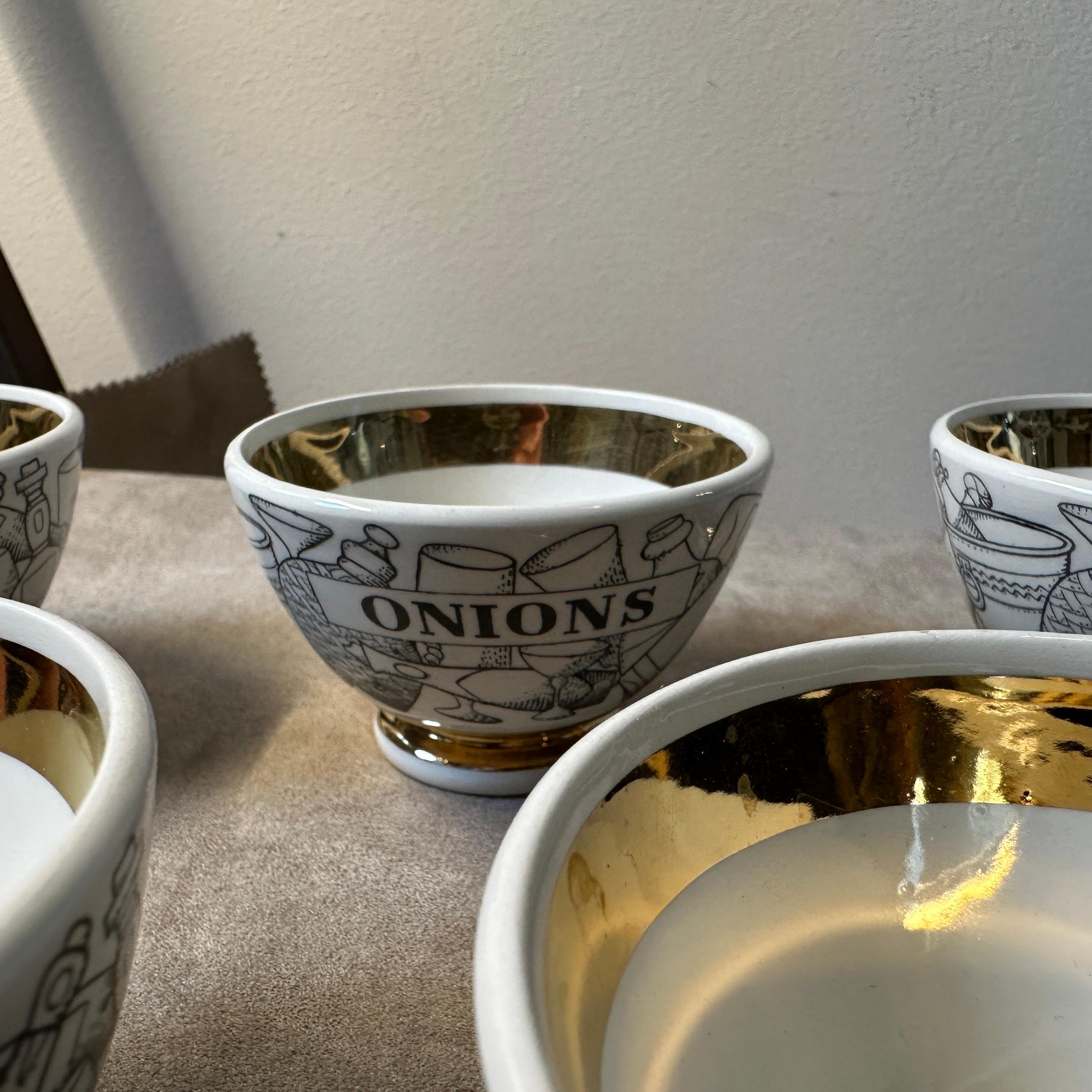 1950s Mid-Century Modern Piero Fornasetti Porcelain Aperitivo Set For Sale 4