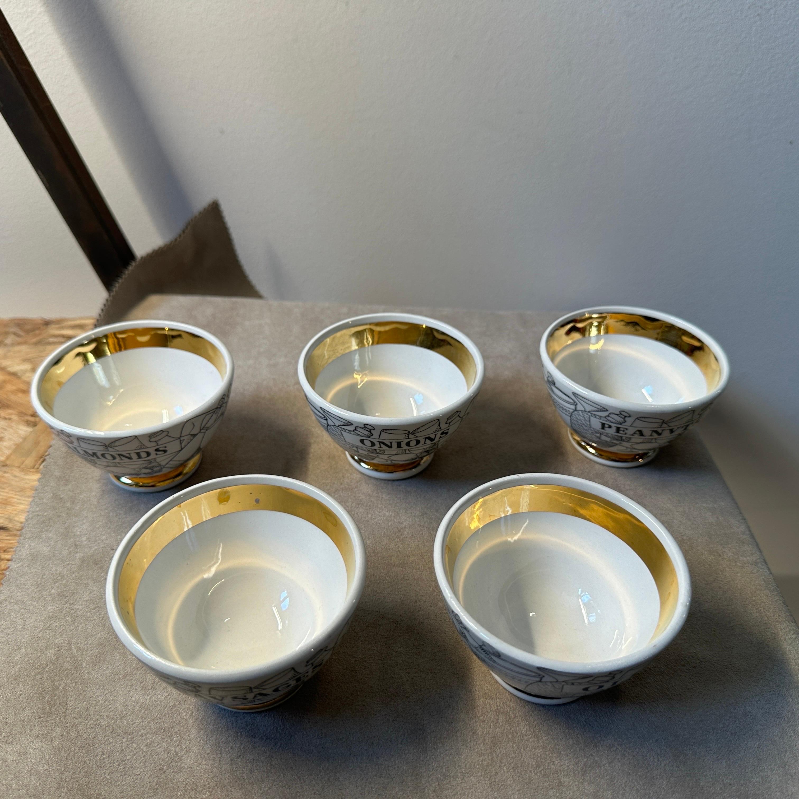 1950s Mid-Century Modern Piero Fornasetti Porcelain Aperitivo Set For Sale 1