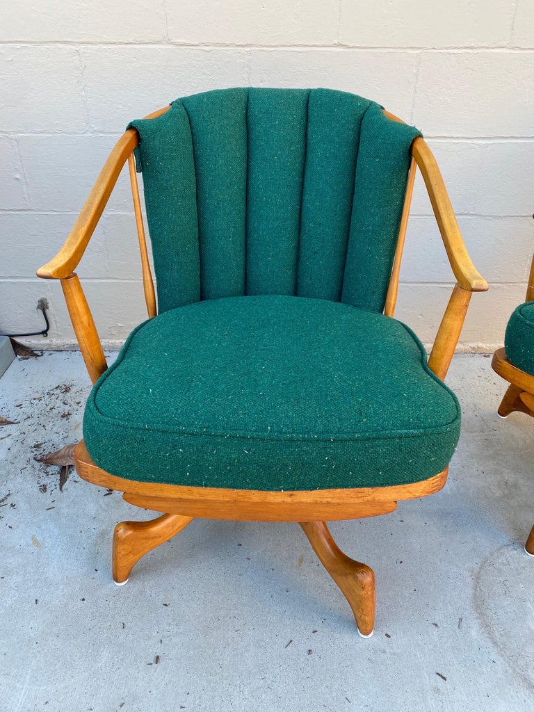 1950s Mid-Century Modern Platform Spring Rocking Chairs, a Pair For ...