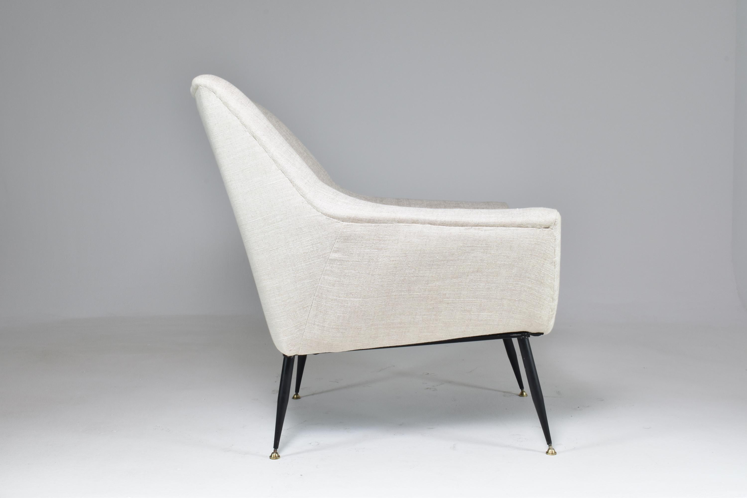 Restaurierter Sessel, Mid-Century Modern, 1950er Jahre im Angebot 4