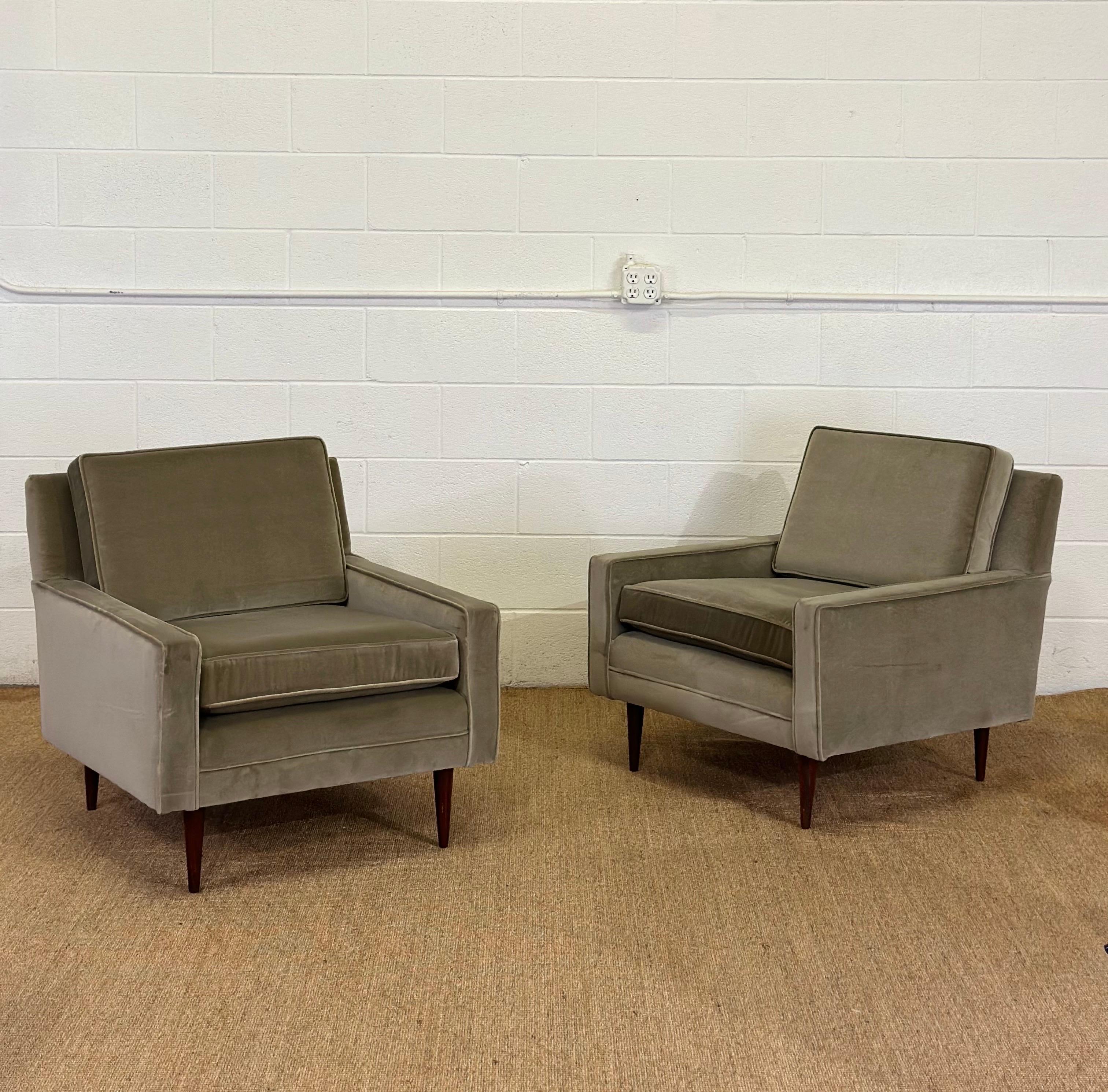 1950s Mid-Century Modern Sage Lounge Armchairs - a Pair  For Sale 3