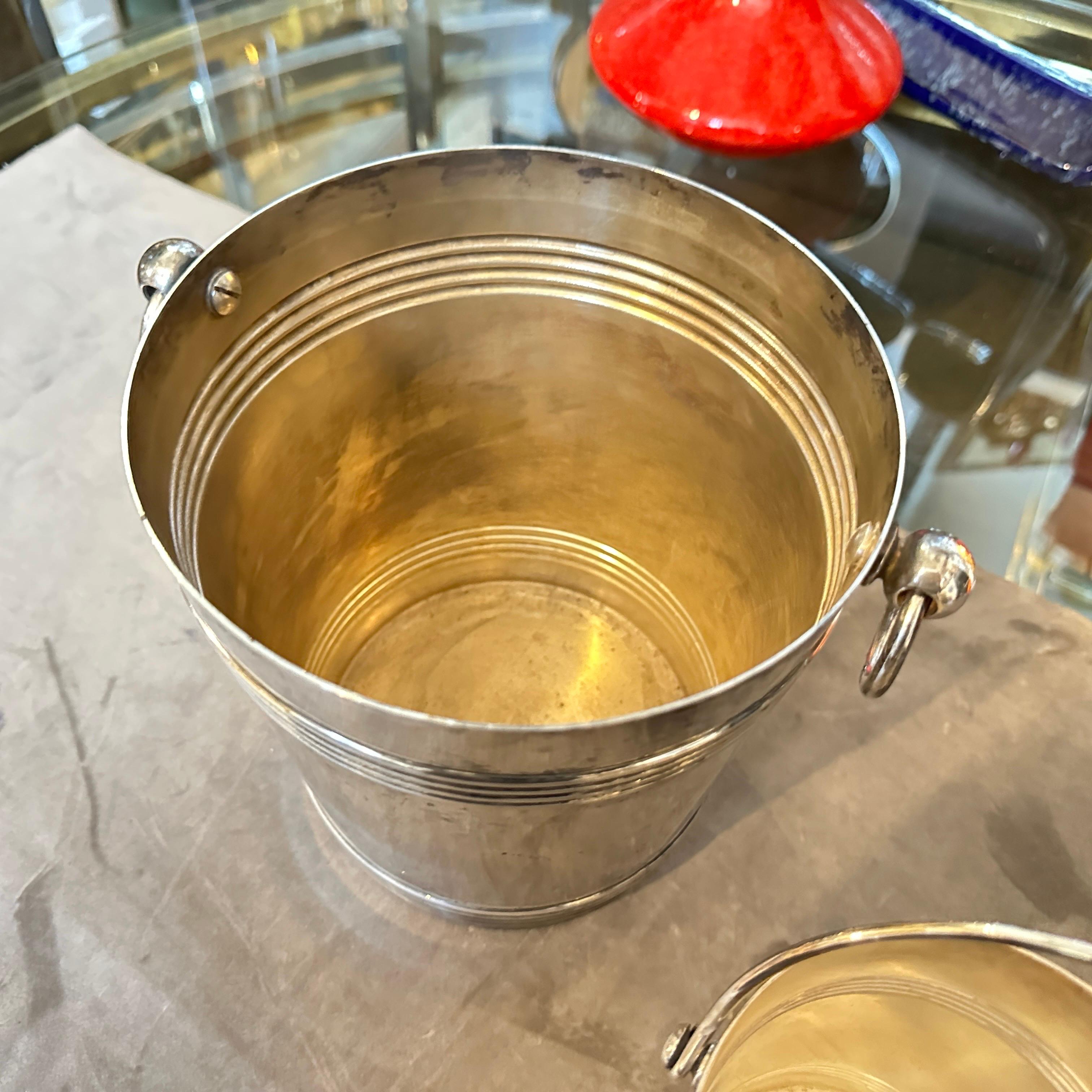 1950s Mid-Century Modern Set of Wine Cooler and Ice Bucket by Gallia Christofle 5
